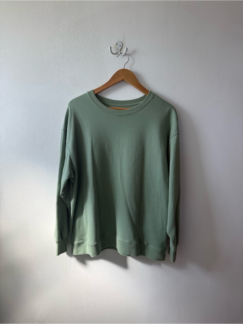 Hollister Co. Women's Sage Green Oversized Sweatshirt